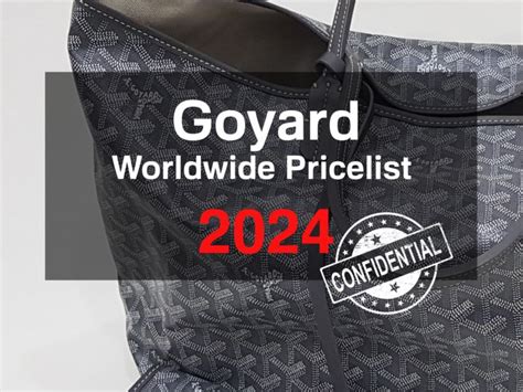 goyard prices paris|goyard paris price list.